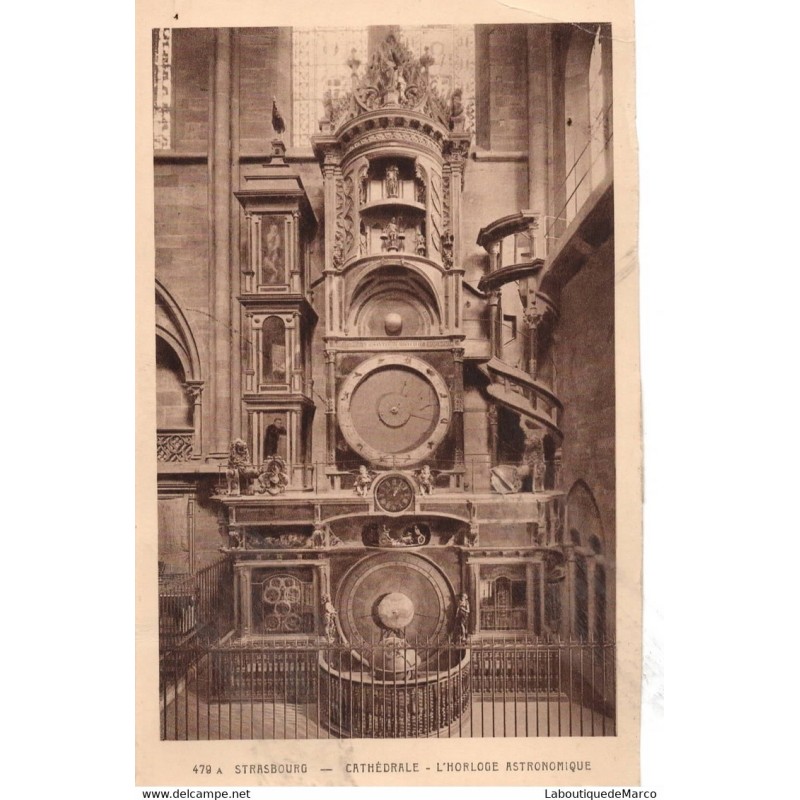 67 - Strasbourg - L'Horloge Astronomique - Dos Divisé