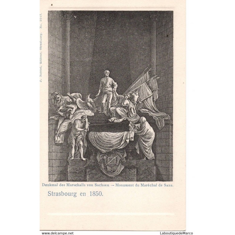 67 - Strasbourg - Monument du Maréchal de Saxe - Dos Divisé