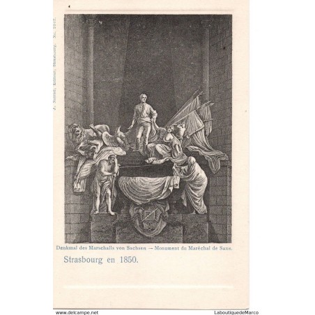 67 - Strasbourg - Monument du Maréchal de Saxe - Dos Divisé
