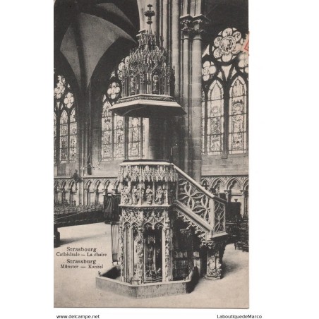 67 - Strasbourg - Cathédrale - La Chaire - Dos Divisé