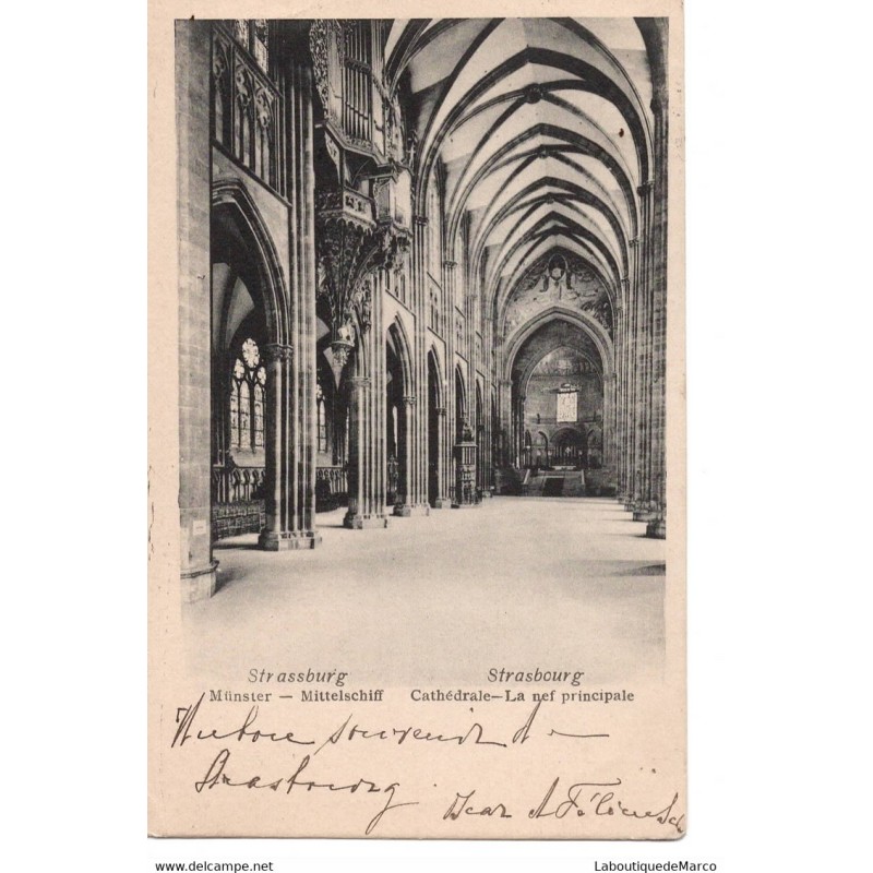 67 - Strasbourg - La Cathédrale - La nef principale - Dos Divisé