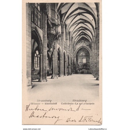 67 - Strasbourg - La Cathédrale - La nef principale - Dos Divisé