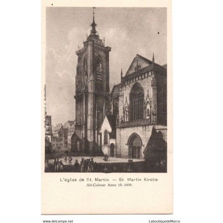 68 - Colmar - L'Eglise de St-Martin - Dos Divisé