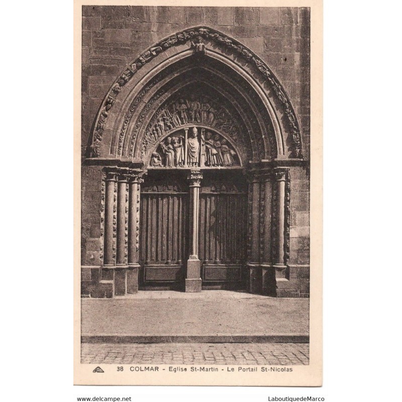 68 - Colmar - Eglise St-Martin - Le Portail St-Nicolas - Dos Divisé