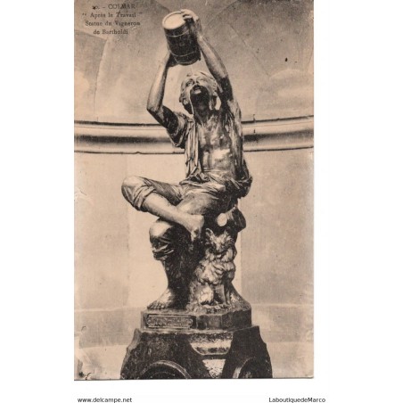 68 - Colmar - Statue du Vigneron de Bartholdi - Dos Divisé