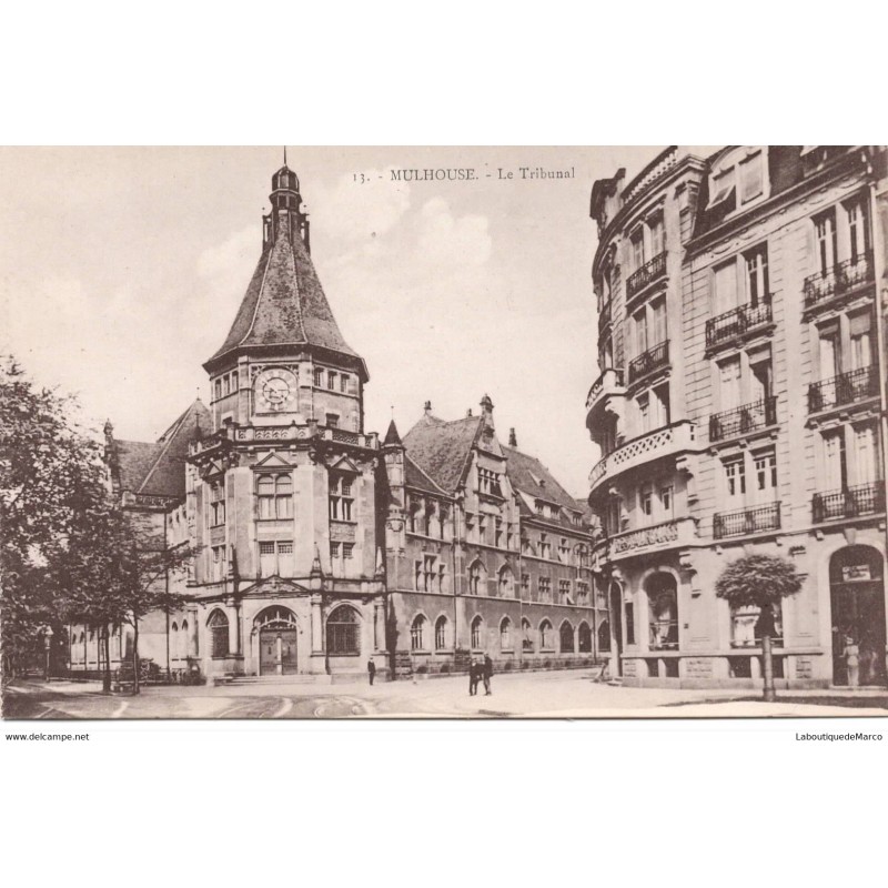 68 - Mulhouse - Le Tribunal - Dos Divisé - Vintage