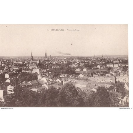 68 - Mulhouse - Vue Générale - Dos Divisé
