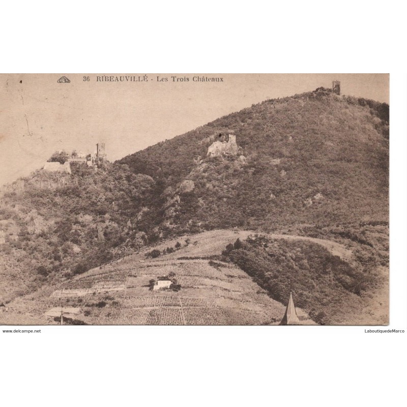 68 - Ribeauvillé - Les Trois Châteaux - Dos Divisé