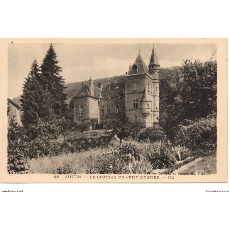 71 - Autun - Le Château du Petit Montjeu - Dos Divisé