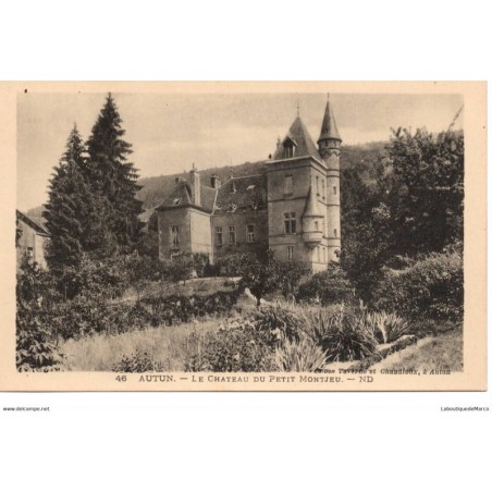 71 - Autun - Le Château du Petit Montjeu - Dos Divisé