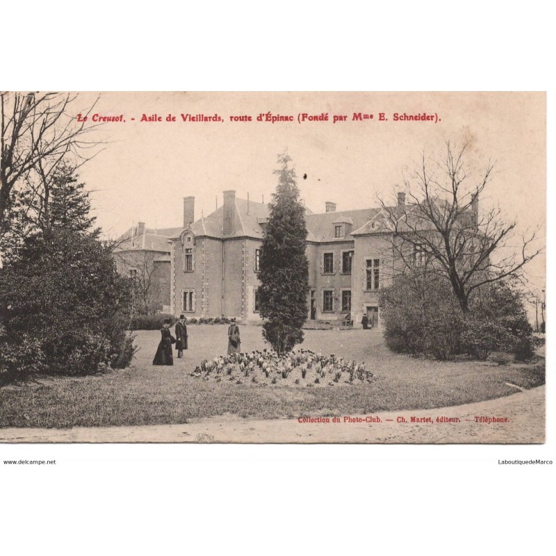 71 - Le Creusot - Asile de Vieillards - Dos Divisé