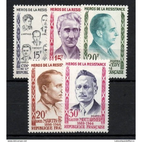 France No 1198 à 1202 - Neuf sans charnière