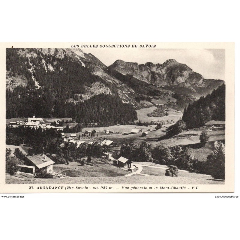 74 - Abondance - Vue Générale et le Mont-Chauffé - Dos Divisé