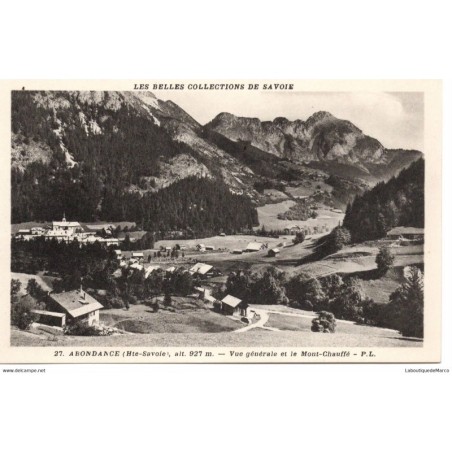74 - Abondance - Vue Générale et le Mont-Chauffé - Dos Divisé