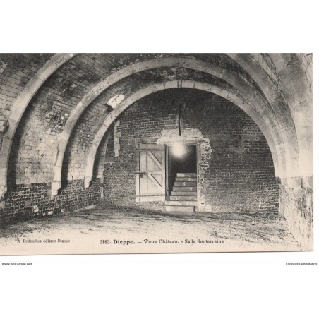 76 - Dieppe - Vieux Château - Salle Souterraine - Dos Divisé