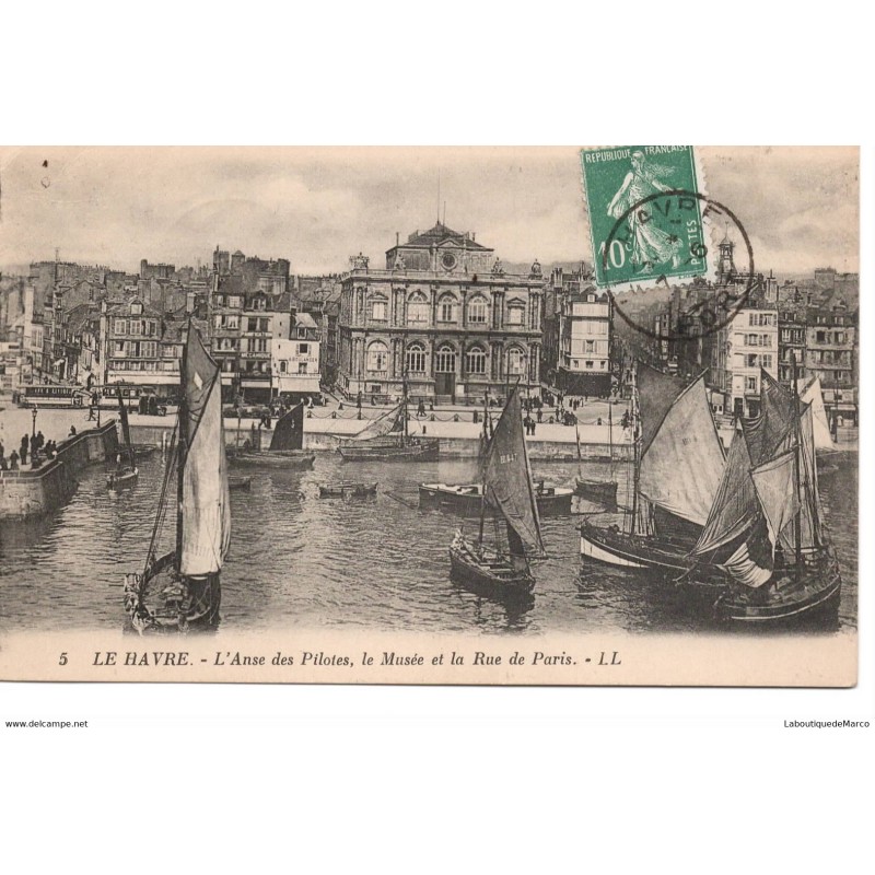 76 - Le Havre - L'Anse des Pilotes, le Musée et la Rue de Paris - Dos Divisé