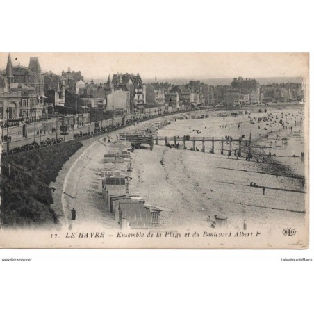 76 - Le Havre - Ensemble de la Plage et du Boulevard Albert 1er - Dos Divisé