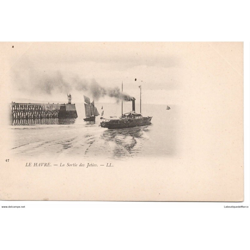 76 - Le Havre - La Sortie des Jetées - Dos non Divisé
