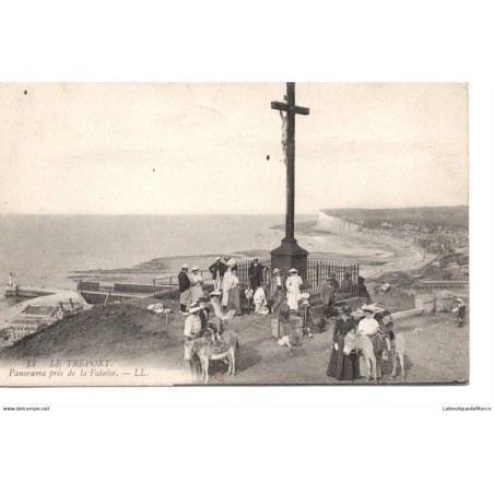 76 - Le Tréport - Panorama prise de la Falaise - Dos Divisé