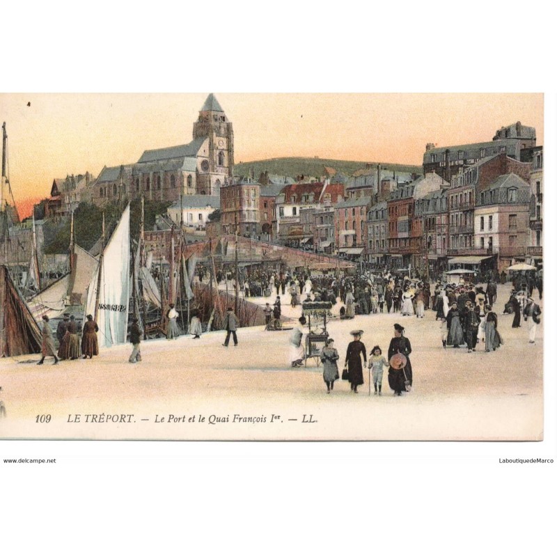 76 - Le Tréport - Le Port et le Quai François 1er - Dos Divisé