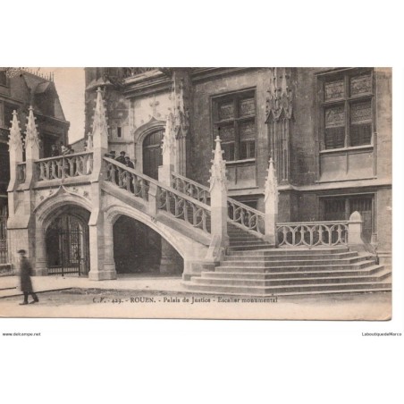 76 - Rouen - Palais de Justice - Escalier monumental - Dos Divisé