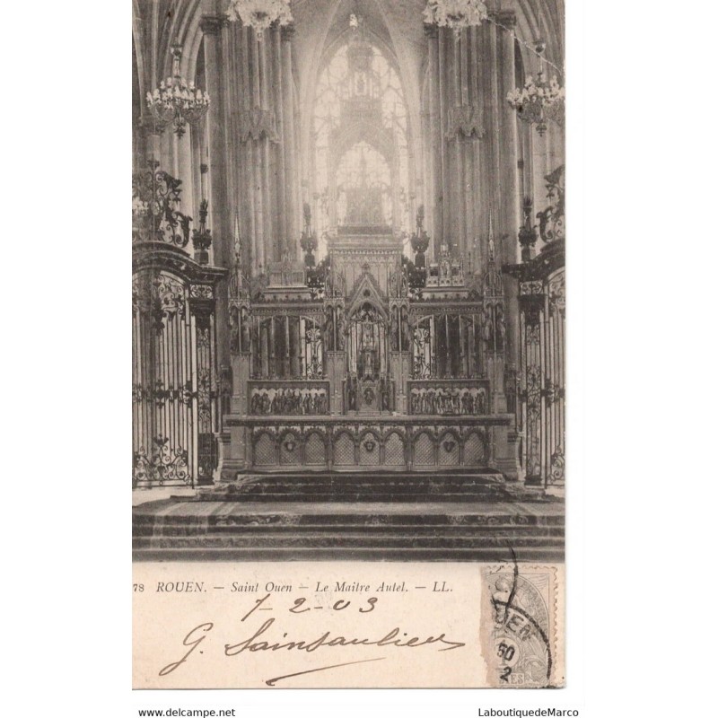 76 - Rouen - Eglise St-Ouen - Le Maître Autel - Dos non Divisé