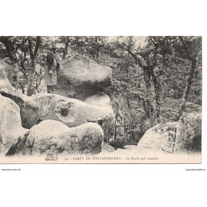 77 - Fontainebleau - La Forêt - La Roche qui tremble - Dos Divisé