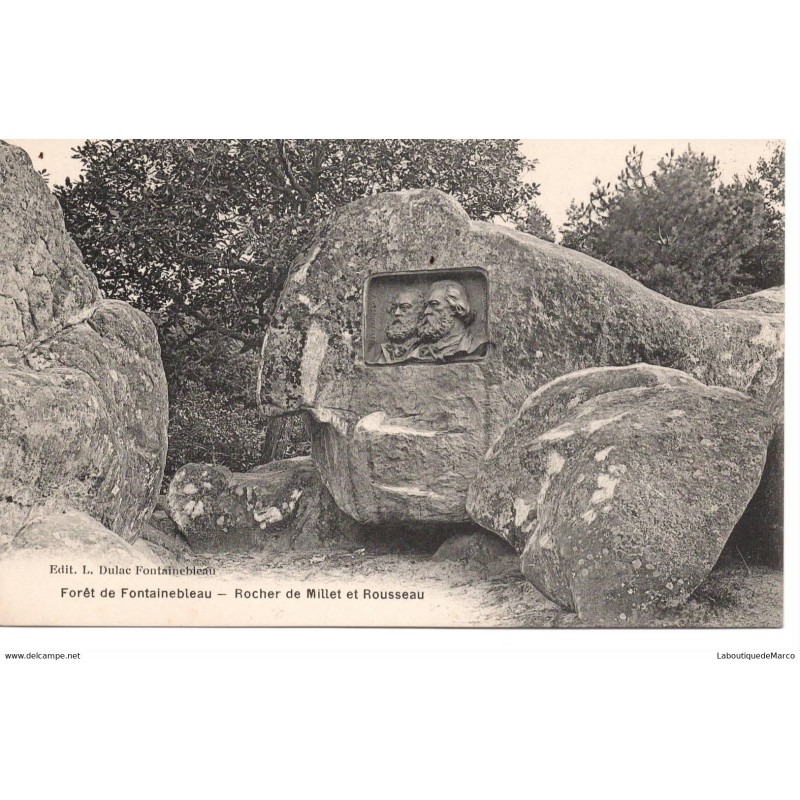 77 - Fontainebleau - La Forêt - Rocher de Millet et Rousseau - Dos Divisé
