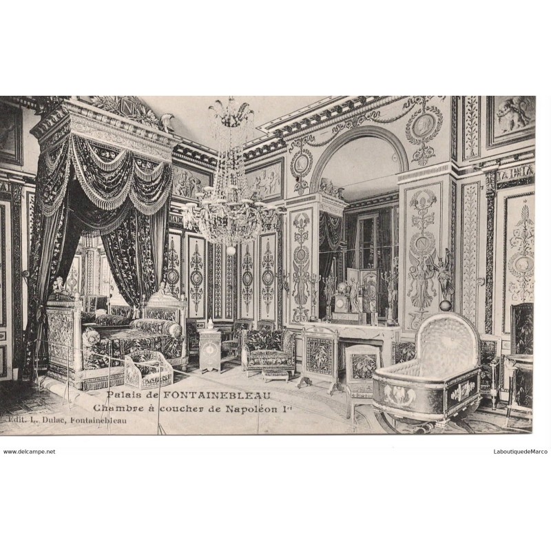 77 - Fontainebleau - Le Palais - Chambre à coucher de Napoléon 1er - Dos Divisé