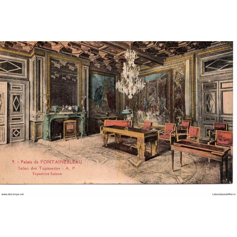 77 - Fontainebleau - Le Palais - Salon des Tapisseries - Dos Divisé