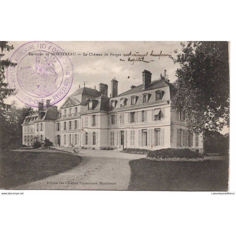 77 - Montereau - Le Château de Forges - Dos Divisé