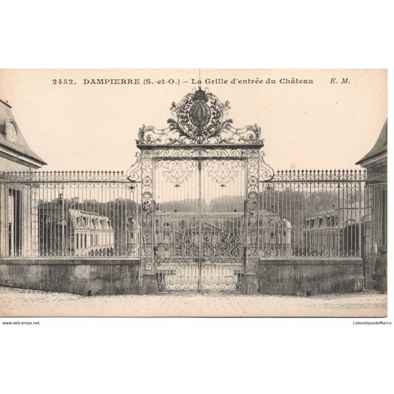 78 - Dampierre - La Grille d'entrée du Château - Dos Divisé