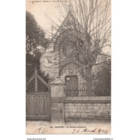 78 - Mantes - Le Temple protestant - Dos Divisé