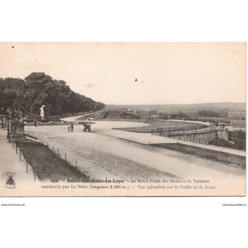 78 - Saint-Germain-en-Laye - Le Rond-Point des Roses et la Terrasse - Dos Divisé