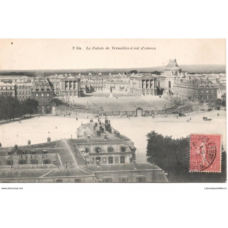 78 - Versailles - Le Palais - Vue d'ensemble - Dos Divisé