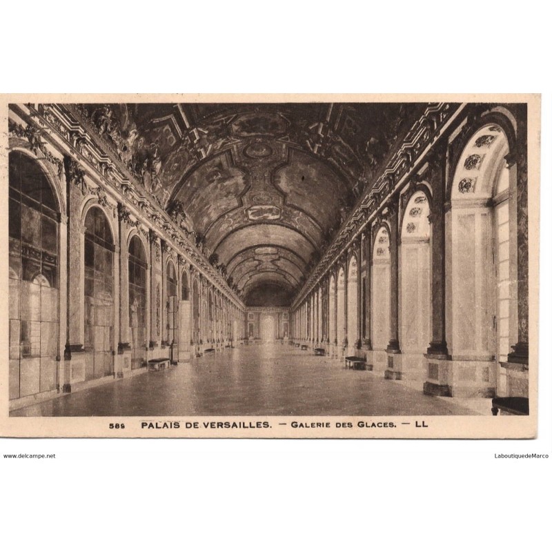 78 - Versailles - Le Palais - La Galerie des Glaces - Dos Divisé