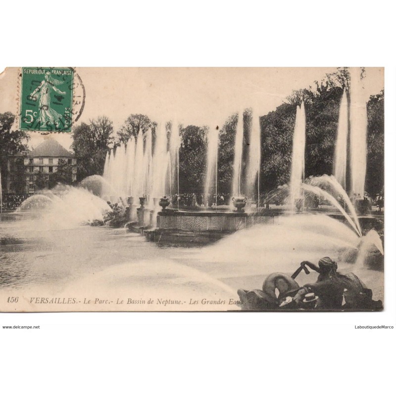 78 - Versailles - Le Parc - Le Bassin de Neptune - Dos Divisé