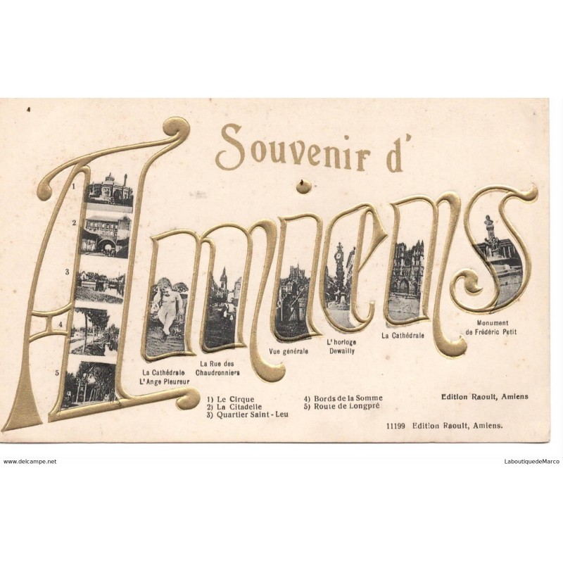 80 - Amiens - Souvenir - Dos Divisé