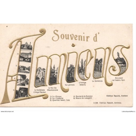 80 - Amiens - Souvenir - Dos Divisé