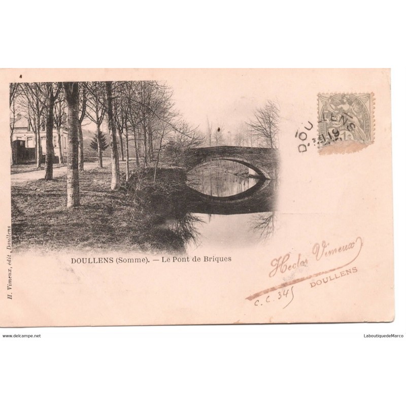 80 - Doullens - Le Pont de Briques - Dos non Divisé