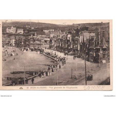 80 - Mers-les-Bains - Vue Générale de l'Esplanade - Dos Divisé