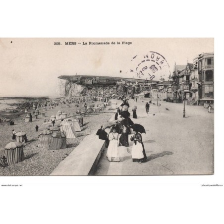 80 - Mers-les-Bains - La Promenade de la Plage - Dos Divisé