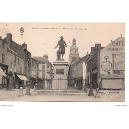 80 - Montdidier - Statue de Parmentier - Dos Divisé