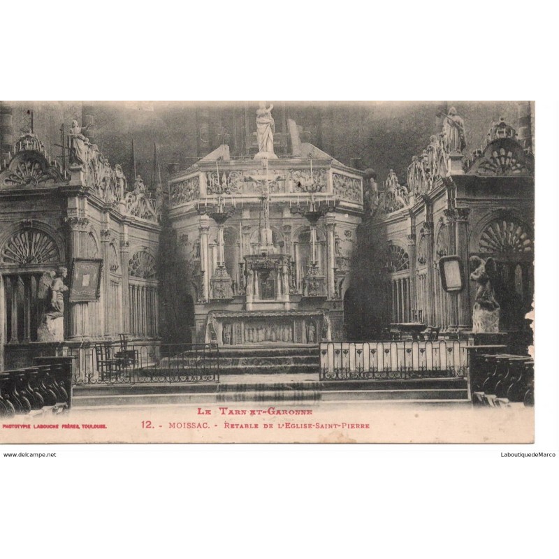 82 - Moissac - Retable de l'Eglise-Saint-Pierre - Dos Divisé