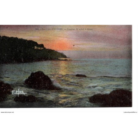 83 - Hyères - Coucher de Soleil à Giens - Dos Divisé