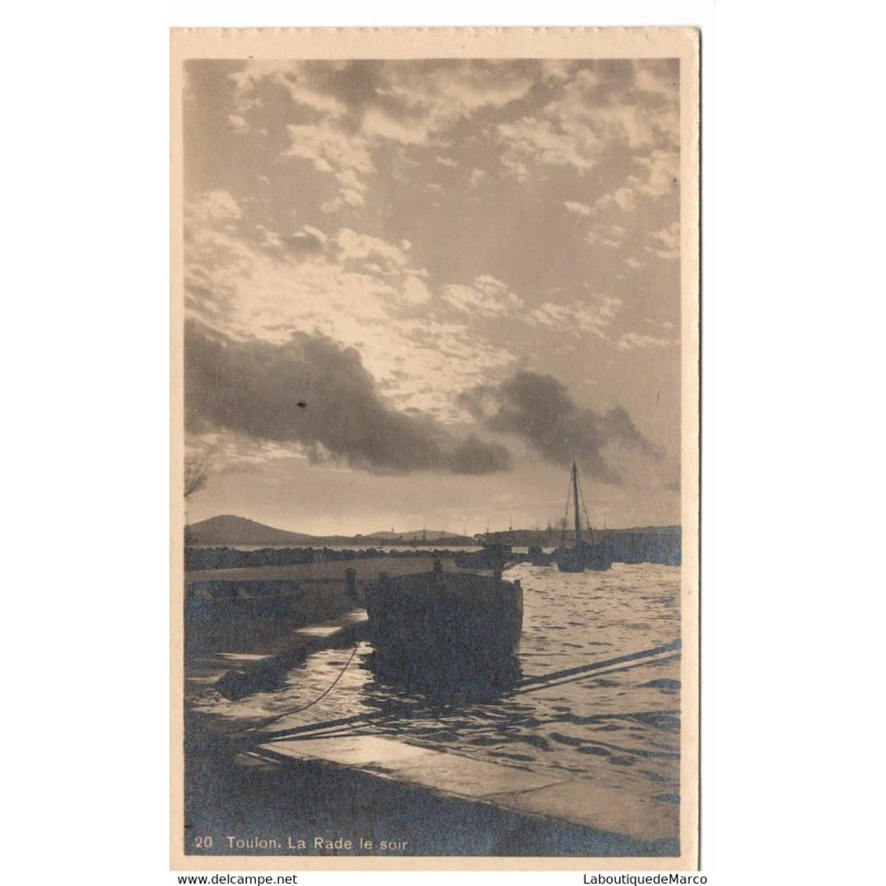 83 - Toulon - La Rade le soir - Dos Divisé