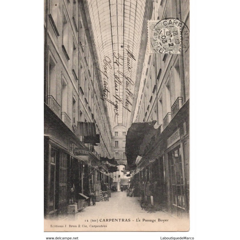 84 - Carpentras - Le Passage Boyer - Dos non Divisé