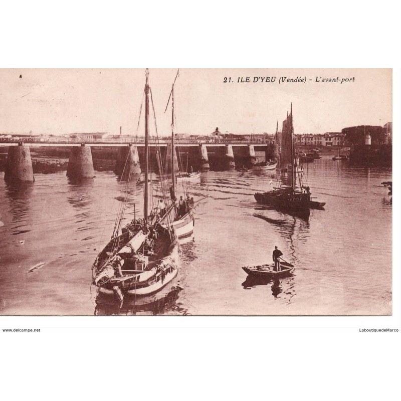 85 - Ile D'Yeu - L'avant-port - Dos Divisé