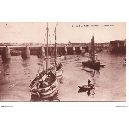 85 - Ile D'Yeu - L'avant-port - Dos Divisé
