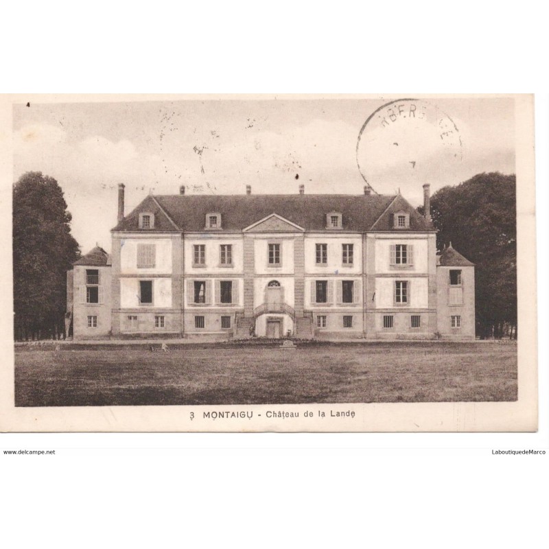 85 - Montaigu - Château de la Lande - Dos Divisé
